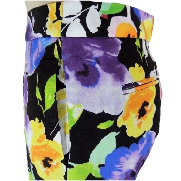 $298 Ralph Lauren Floral Hawaiian Flower Wide Leg Silky Summer Dress Pants 8P - Picture 14 of 16